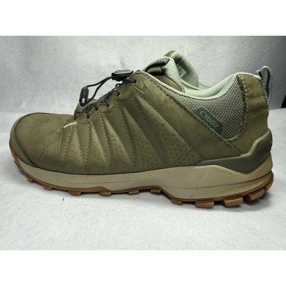 Oboz B-DRY Waterproof Leather Hiking Shoes Womens 8.5 Olive Green Trail Outdoor
